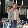 Derek Hough shopping at The Armani Exchange on Robertson Boulevard.Los Angeles.