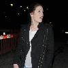 Gemma Arterton leaving the Garrick Theatre, having performed in 'The Little Dog Laughed' London.