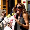 Kelly Bensimon
'The Real Housewives of New York City' cast member is presented with flowers from photographers as she leaves Pastis after having lunch with a friend
New York City, USA.