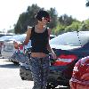 Bai Ling leaving Neil George Salon carrying a bag full of hair products.
Los Angeles, California.