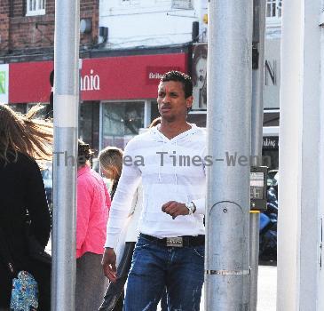 Manchester United footballer Nani
draws money out at a cash machine in Wilmslow
Cheshire, England.