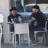 Joel Madden and a friend have breakfast at a cafe in HollywoodLos Angeles.