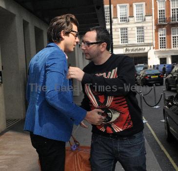 Mark Ronson outside the May Fair hotel
London, England.