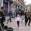 Yummy Mummy and ITV's 'Trial & Retribution' actress Victoria Smurfit seen carrying a Dunnes Stores bag and encouraging her daughter Evie Dorothy Baxter to give money to the buskers outside the St Stephens Green Shopping Centre.
Dublin, Ireland.