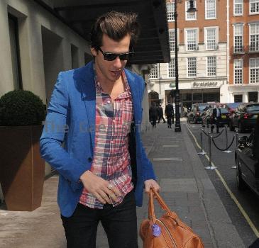 Mark Ronson outside the May Fair hotel
London, England.