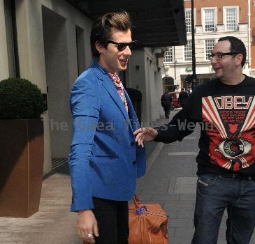 Mark Ronson outside the May Fair hotel
London, England.