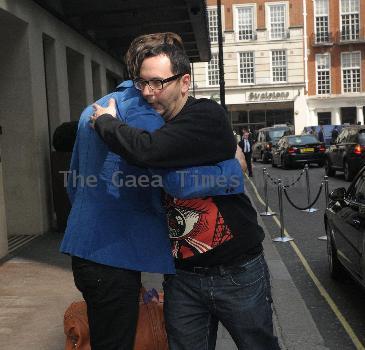 Mark Ronson outside the May Fair hotel
London, England.