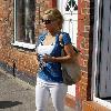 Kerry Katona 
says goodbye to friends and family outside her mother's house
Cheshire, England.