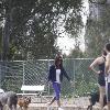 Janice Dickinson takes her pet dogs for a walk in the park
Los Angeles, USA.