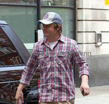 Jamie Oliver 
leaving the BBC Radio 2 studios
London, England.
