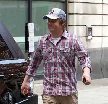 Jamie Oliver 
leaving the BBC Radio 2 studios
London, England.