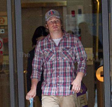 Jamie Oliver 
leaving the BBC Radio 2 studios
London, England.