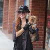 Phoebe Price running errands in Beverly Hills with her dog HenryBeverly Hills.