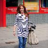 A heavily pregnant Natasha Hamilton
after visiting a hairdressers' salon
Liverpool, England.