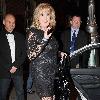 Beverley Callard with her partner leaving the Merrion Hotel.
Dublin, Ireland.