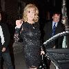 Beverley Callard with her partner leaving the Merrion Hotel.
Dublin, Ireland.