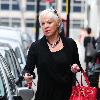 Denise Welch outside San Carlos Restaurant where she attended a business meeting Manchester.