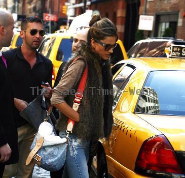 Victoria's Secret model Alessandra Ambrosio
shops at Marc Jacobs in Soho
New York City, USA.