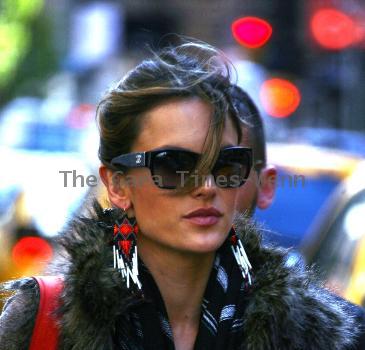 Victoria's Secret model Alessandra Ambrosio
shops at Marc Jacobs in Soho
New York City, USA.