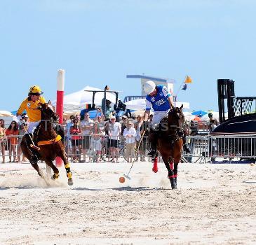 Polo players Brandon Phillips, John gobin and Lance Vetterparticipate in the 2010 AMG South Beach Men Polo World Cup behind The Setai HotelMiami.