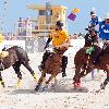 Polo players Brandon Phillips, John gobin and Lance Vetterparticipate in the 2010 AMG South Beach Men Polo World Cup behind The Setai HotelMiami.