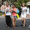 Ashley Tisdale eating ice cream with friends in Malibu Los Angeles, California.