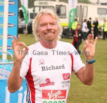 Richard Branson The start of the 2010 Virgin London Marathon at Blackheath CommonLondon.