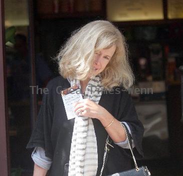 Actress Catherine Hicks picking up lunch from Judy's DeliBeverly Hills.