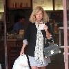 Actress Catherine Hicks picking up lunch from Judy's DeliBeverly Hills.