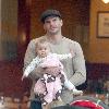 Actor David Boreanaz 
takes his family for dinner at the Grove 
Hollywood, California.