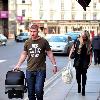 Jennifer Ellison keeping her head down as she walks with her husband, after eating dinner at The Living Room Liverpool.