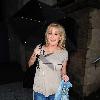 Coronation Street star, Beverley Callard on her way for a meal at Salford Quays Manchester.