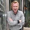 Comedian Jason Byrne outside Today FM Studios Dublin.