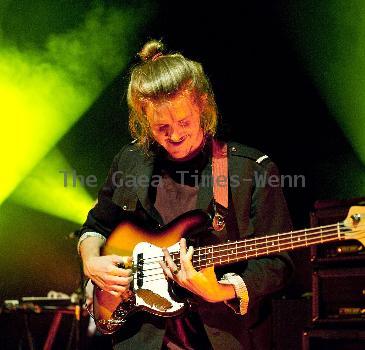 Jonathon Aherne of The Temper Trap performing live at the Shepherds Bush Empire 
London, England.