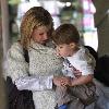 Julie Bowen 
'Modern Family' star eating lunch with her son Oliver Phillips from a Mexican food stand
 Los Angeles, California.