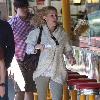 Julie Bowen 
'Modern Family' star eating lunch with her son Oliver Phillips from a Mexican food stand
 Los Angeles, California.