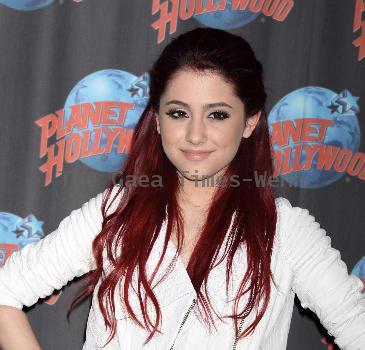 Ariana Grande promotes Nickelodeon's 'Victorious' at Planet Hollywood in Times Square New York City.