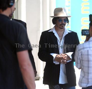 Johnny Depp look a like Johnny Chong shops on Robertson Boulevard Los Angeles.