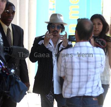 Johnny Depp look a like Johnny Chong shops on Robertson Boulevard Los Angeles.