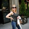 Marg Helgenberger enjoys a beautiful day in Manhattan New York City.