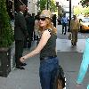 Marg Helgenberger enjoys a beautiful day in Manhattan New York City.