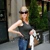 Marg Helgenberger enjoys a beautiful day in Manhattan New York City.