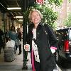 Emma Thompson
 arrives at the Carlyle Hotel in a black coat and skinny jeans
New York City, USA.