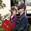 Joel Madden 
carries his daughter Harlow after shopping at the American Girl store in The Grove
Los Angeles, California.