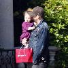 Joel Madden 
carries his daughter Harlow after shopping at the American Girl store in The Grove
Los Angeles, California.