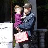 Joel Madden 
carries his daughter Harlow after shopping at the American Girl store in The Grove
Los Angeles, California.