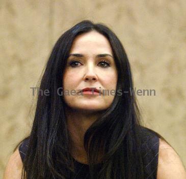 Demi Moore 
Briefing on domestic sex trafficking of children at the Capitol Hill Visitors Center
Washington DC, USA.