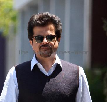 Anil Kapoor and a friend 
arriving to Joan's on Third Cafe to have lunch 
Los Angeles, California.