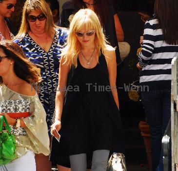 Malin Ackerman 
goes for lunch at the Ivy restaurant on Robertson boulevard with a friend.
Los Angeles, California.