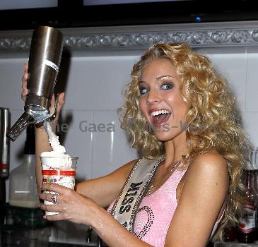 Reigning Miss USA 2009, Kristen Dalton, 
Unveils the new Miss USA Couture Pop At Sugar Factory At The Miracle Miles Shops  
at the Planet Hollywood Resort Casino 
Las Vegas, Nevada.